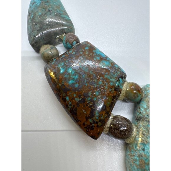 Jay King DTR Turquoise Chunky Statement Necklace Sterling Silver China Boho Art - Picture 16 of 16